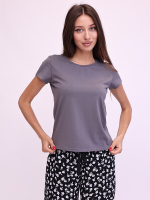 Однотонная женская футболка универсальная LINGERIE 170782
