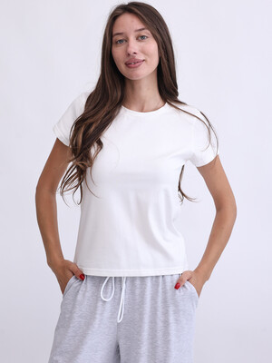 Купить Однотонная женская футболка универсальная LINGERIE 170782 в Украина в Lingerie.ua - Одяг для дому та відпочинку, Фото 13