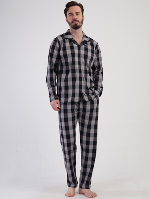 Купить Бавовняна класична піжама з довгим рукавом VIENETTA MAN 4091900668 в Украина в Lingerie.ua - Одяг для дому та відпочинку, Фото 2