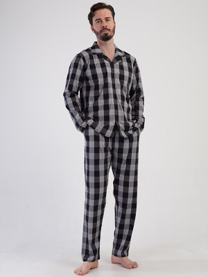 Купить Бавовняна класична піжама з довгим рукавом VIENETTA MAN 4091900668 в Украина в Lingerie.ua - Одяг для дому та відпочинку, Фото 3