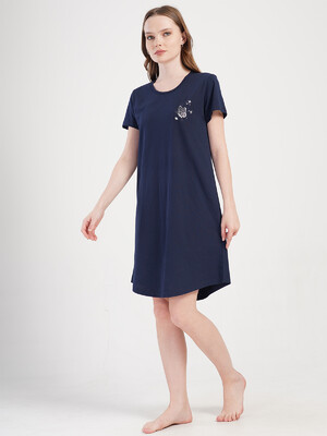 Купить Хлопковая туника с коротким рукавом VIENETTA 4070810000 в Украина в Lingerie.ua - Одяг для дому та відпочинку, Фото 2