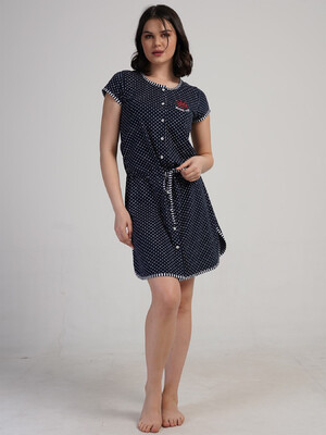 Купить Бавовняний халат жіночий на ґудзиках VIENETTA 5033701404 в Украина в Lingerie.ua - Одяг для дому та відпочинку, Фото 4