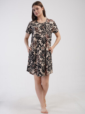 Купить Бавовняна туніка великого розміру з коротким рукавом VIENETTA 4080683526 в Украина в Lingerie.ua - Одяг для дому та відпочинку, Фото 2