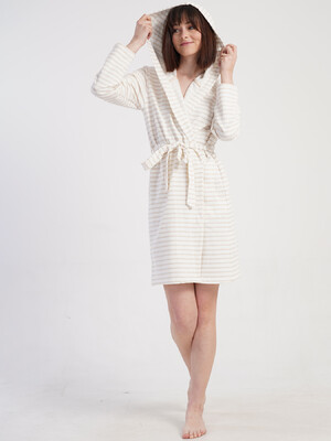 Купить Байковый халат женский на запах с капюшоном VIENETTA 5010430000 в Украина в Lingerie.ua - Одяг для дому та відпочинку, Видео