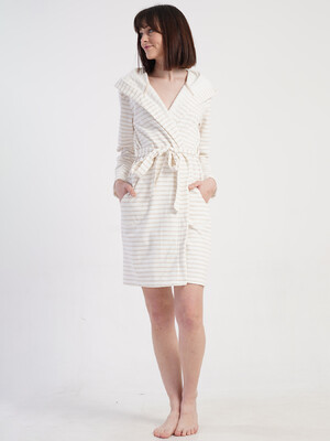 Купить Байковый халат женский на запах с капюшоном VIENETTA 5010430000 в Украина в Lingerie.ua - Одяг для дому та відпочинку, Фото 4