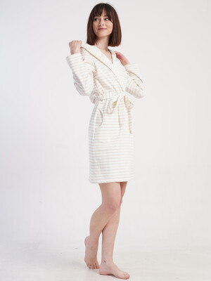 Купить Байковый халат женский на запах с капюшоном VIENETTA 5010430000 в Украина в Lingerie.ua - Одяг для дому та відпочинку, Фото 5