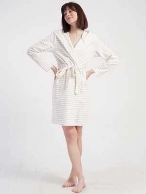 Купить Байковый халат женский на запах с капюшоном VIENETTA 5010430000 в Украина в Lingerie.ua - Одяг для дому та відпочинку, Фото 9