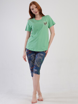 Купить Бавовняний комплект великого розміру з капрі VIENETTA 4092275136 в Украина в Lingerie.ua - Одяг для дому та відпочинку, Фото 2