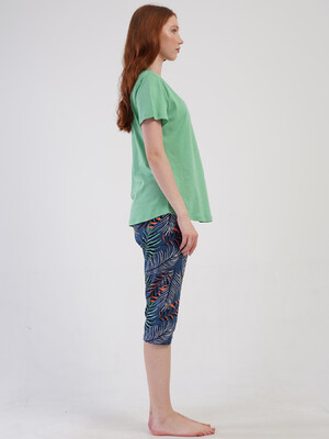 Купить Бавовняний комплект великого розміру з капрі VIENETTA 4092275136 в Украина в Lingerie.ua - Одяг для дому та відпочинку, Фото 4