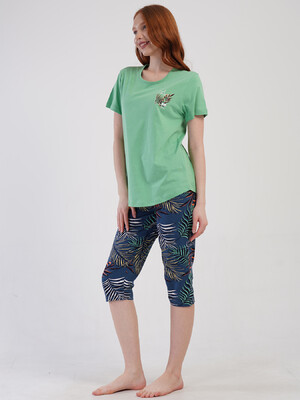 Купить Бавовняний комплект великого розміру з капрі VIENETTA 4092275136 в Украина в Lingerie.ua - Одяг для дому та відпочинку, Фото 7