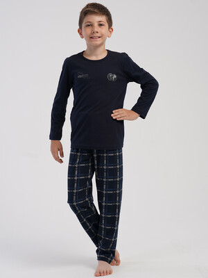 Купить Хлопковый домашний комплект с длинным рукавом для мальчика VIENETTA KIDS 5030980512 в Украина в Lingerie.ua - Одяг для дому та відпочинку, Фото 1