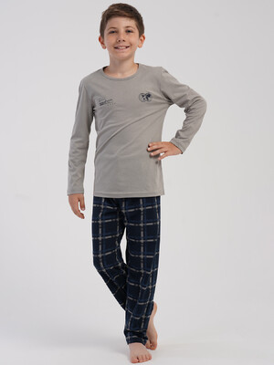 Купить Хлопковый домашний комплект с длинным рукавом для мальчика VIENETTA KIDS 5030980512 в Украина в Lingerie.ua - Одяг для дому та відпочинку, Фото 3