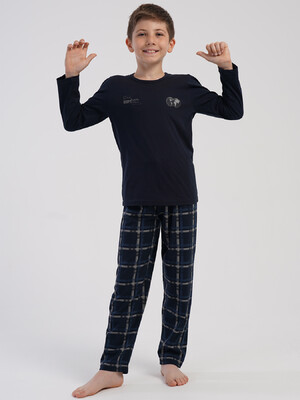 Купить Хлопковый домашний комплект с длинным рукавом для мальчика VIENETTA KIDS 5030980512 в Украина в Lingerie.ua - Одяг для дому та відпочинку, Фото 5