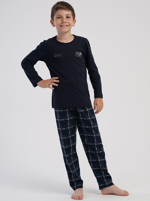 Купить Хлопковый домашний комплект с длинным рукавом для мальчика VIENETTA KIDS 5030980512 в Украина в Lingerie.ua - Одяг для дому та відпочинку, Фото 6
