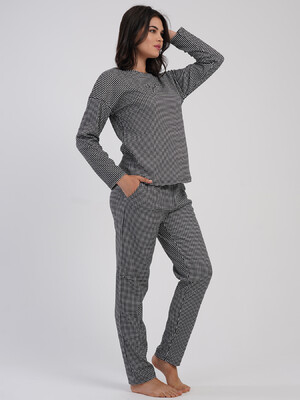 Купить Бавовняний домашній костюм з довгим рукавом VIENETTA 5033642428 в Украина в Lingerie.ua - Одяг для дому та відпочинку, Фото 2