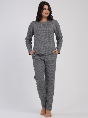 Купить Бавовняний домашній костюм з довгим рукавом VIENETTA 5033642428 в Украина в Lingerie.ua - Одяг для дому та відпочинку, Фото 5