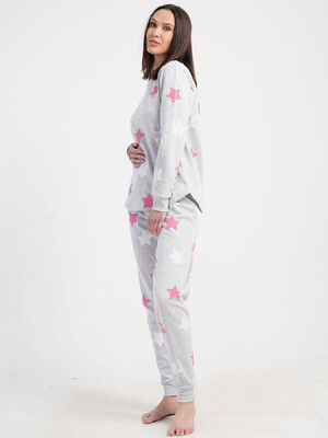 Купить Фланелевий домашній костюм з довгим рукавом VIENETTA 5010440233 в Украина в Lingerie.ua - Одяг для дому та відпочинку, Фото 4