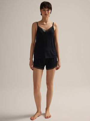 Купить Жіноча піжама з мереживом з майки та шортів HAYS 62623 в Украина