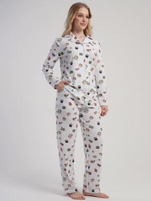 Купить Бавовняна класична піжама з довгим рукавом VIENETTA 5060200158 в Украина