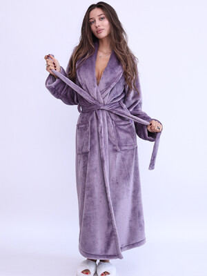 Купить Теплий довгий халат з велсофту LINGERIE 170810 в Украина в Lingerie.ua - Одяг для дому та відпочинку, Фото 9