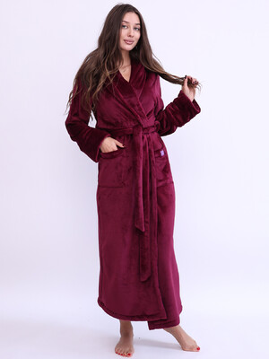 Купить Теплий довгий халат з велсофту LINGERIE 170810 в Украина в Lingerie.ua - Одяг для дому та відпочинку, Фото 5