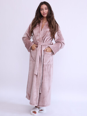Купить Теплий довгий халат з велсофту LINGERIE 170810 в Украина в Lingerie.ua - Одяг для дому та відпочинку, Фото 3