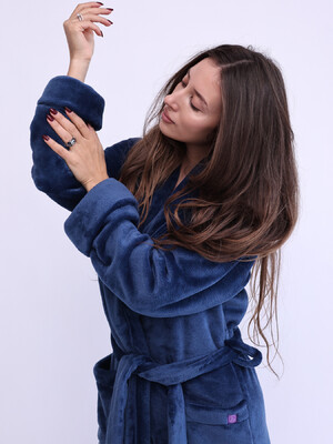 Купить Теплий довгий халат з велсофту LINGERIE 170810 в Украина в Lingerie.ua - Одяг для дому та відпочинку, Фото 11