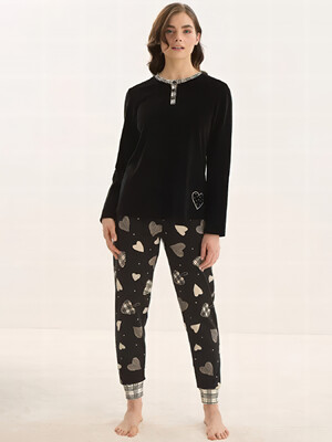 Купить Велюровый домашний костюм с длинным рукавом SEVIM 16137 в Украина