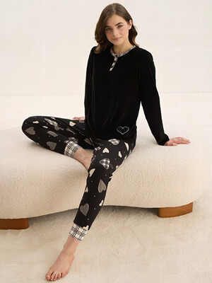 Купить Велюровый домашний костюм с длинным рукавом SEVIM 16137 в Украина в Lingerie.ua - Одяг для дому та відпочинку, Фото 3