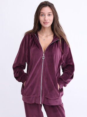 Купить Велюровий костюм жіночий великого розміру з капюшоном LINGERIE 170800 в Украина в Lingerie.ua - Одяг для дому та відпочинку, Фото 7