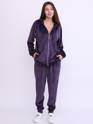 Купить Велюровий костюм жіночий великого розміру з капюшоном LINGERIE 170800 в Украина в Lingerie.ua - Одяг для дому та відпочинку, Фото 5