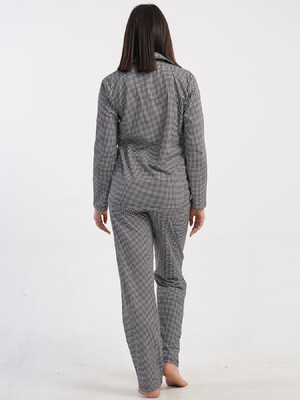 Купить Хлопковая классическая женская пижама на пуговицах VIENETTA 5040602428 в Украина в Lingerie.ua - Одяг для дому та відпочинку, Фото 4