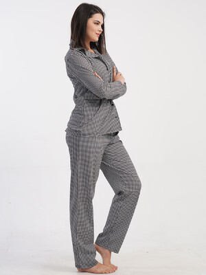 Купить Хлопковая классическая женская пижама на пуговицах VIENETTA 5040602428 в Украина в Lingerie.ua - Одяг для дому та відпочинку, Фото 6