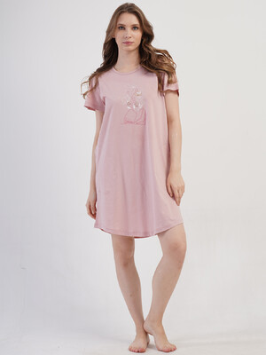 Купить Хлопковая туника большого размера с коротким рукавом VIENETTA 4100630000 в Украина в Lingerie.ua - Одяг для дому та відпочинку, Фото 8