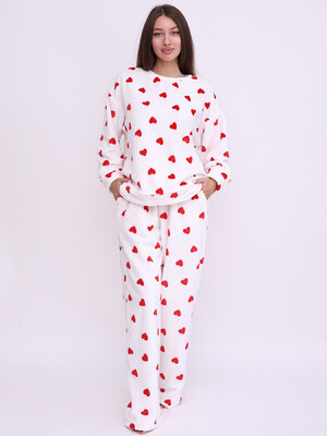 Купить Теплий домашній костюм з велсофту з принтом LINGERIE 170814-П в Украина в Lingerie.ua - Одяг для дому та відпочинку, Фото 10