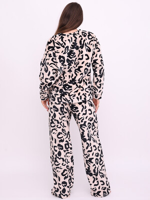 Купить Теплий домашній костюм з велсофту з принтом LINGERIE 170814-П в Украина в Lingerie.ua - Одяг для дому та відпочинку, Фото 11