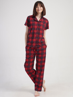 Бавовняна класична піжама в клітинку VIENETTA 5010323029