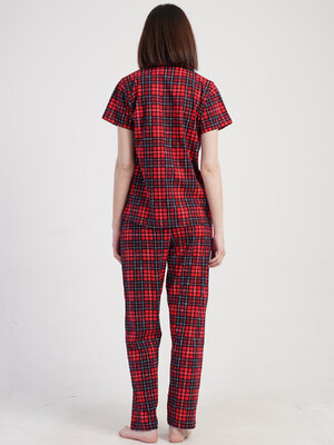 Купить Бавовняна класична піжама в клітинку VIENETTA 5010323029 в Украина в Lingerie.ua - Одяг для дому та відпочинку, Фото 3