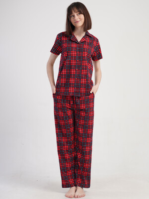 Купить Бавовняна класична піжама в клітинку VIENETTA 5010323029 в Украина в Lingerie.ua - Одяг для дому та відпочинку, Фото 6