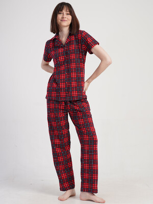 Купить Бавовняна класична піжама в клітинку VIENETTA 5010323029 в Украина в Lingerie.ua - Одяг для дому та відпочинку, Фото 7