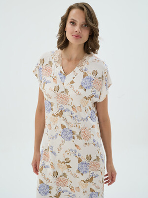 Купить Нічна сорочка з віскози з коротким рукавом SEVIM 17330 в Украина в Lingerie.ua - Одяг для дому та відпочинку, Фото 2