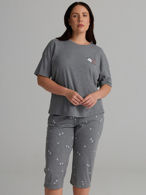 Купить Хлопковый домашний комплект большого размера с капри HAYS 62267 в Украина в Lingerie.ua - Одяг для дому та відпочинку, Фото 3