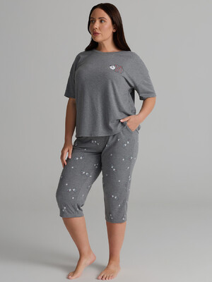 Купить Хлопковый домашний комплект большого размера с капри HAYS 62267 в Украина в Lingerie.ua - Одяг для дому та відпочинку, Фото 4