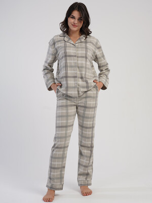 Купить Тепла флісова класична піжама VIENETTA 1618481129 в Украина в Lingerie.ua - Одяг для дому та відпочинку, Фото 2