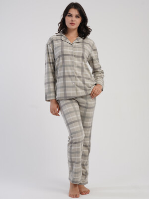 Купить Тепла флісова класична піжама VIENETTA 1618481129 в Украина в Lingerie.ua - Одяг для дому та відпочинку, Фото 3