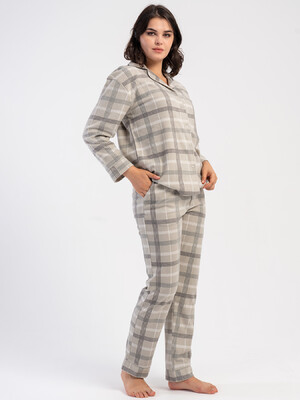 Купить Тепла флісова класична піжама VIENETTA 1618481129 в Украина в Lingerie.ua - Одяг для дому та відпочинку, Фото 4