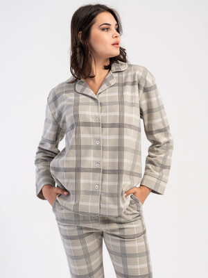 Купить Тепла флісова класична піжама VIENETTA 1618481129 в Украина в Lingerie.ua - Одяг для дому та відпочинку, Фото 7