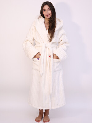 Плюшевый теплый халат с капюшоном LINGERIE 170832