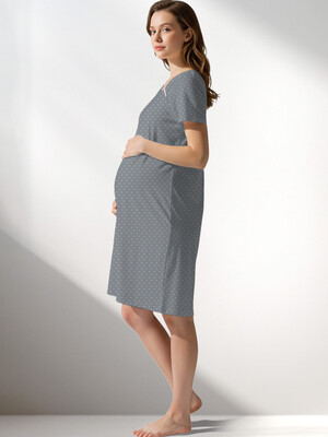 Купить Бавовняна туніка для вагітних і годуючих мам VIENETTA 5090021248 в Украина в Lingerie.ua - Одяг для дому та відпочинку, Фото 2