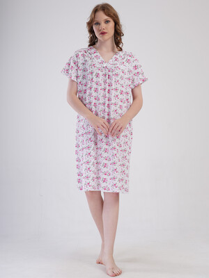 Купить Бавовняна нічна сорочка з коротким рукавом VIENETTA 1617813009 в Украина в Lingerie.ua - Одяг для дому та відпочинку, Фото 2